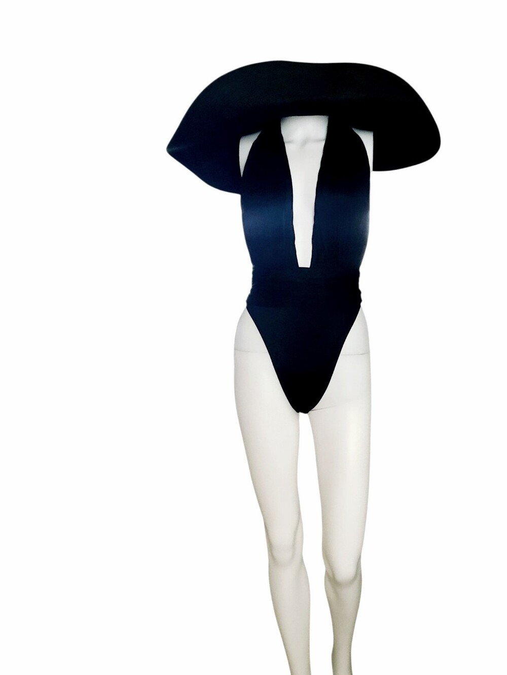 Anna*Club By La Perla 1990s Black French Cut Backless Bathing Suit - Picture 2 of 9